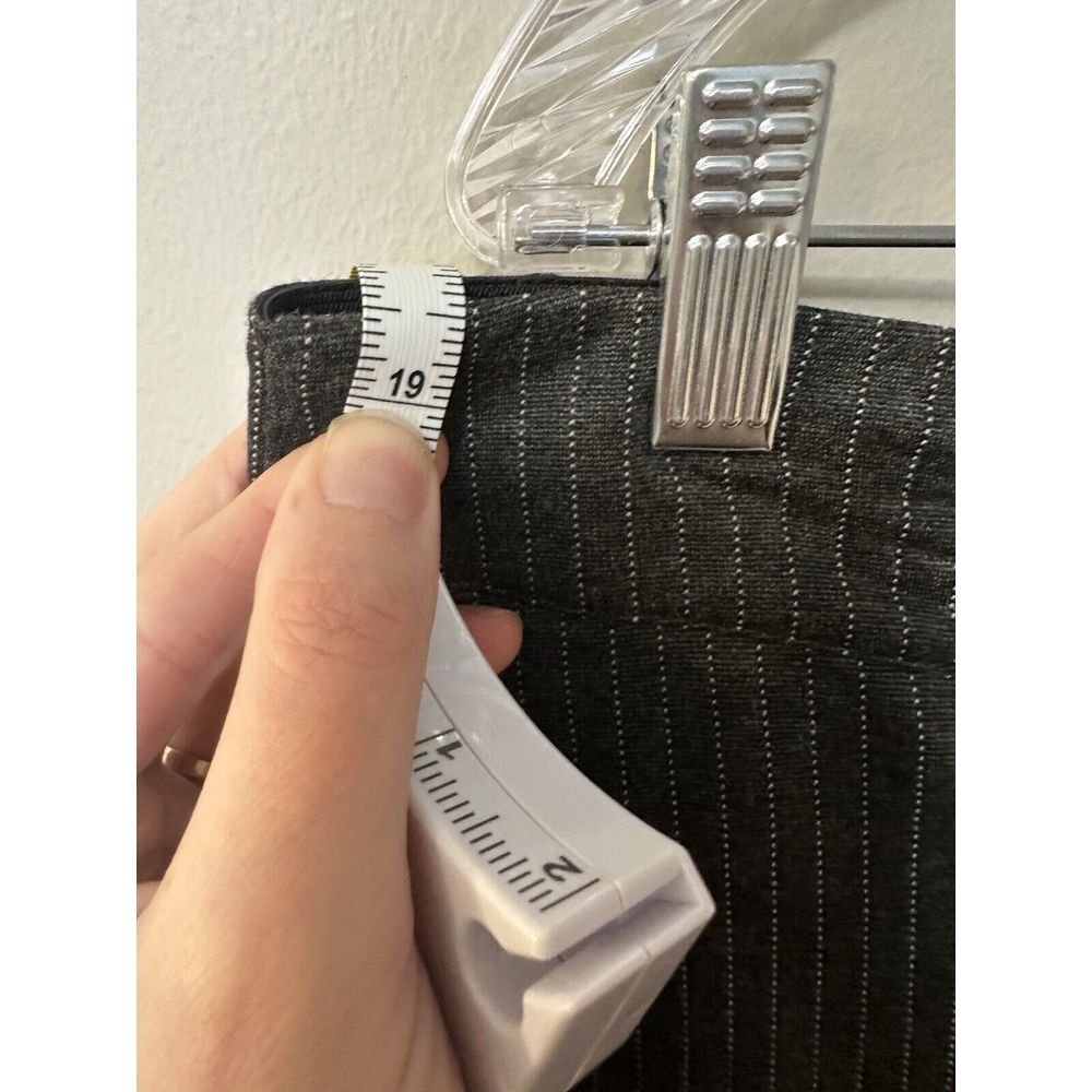Jones & Co Stretch Wide Leg Womens Pants 1X‎  Striped Grey  Pockets High Rise - Picture 5 of 11